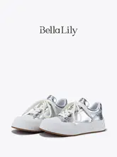 BellaLilyの新作ストリートスタイル牛革スニーカー