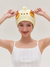SANLI ドライキャップ キッズ ガールズ 親子 かわいい 高吸水 速乾 髪拭きタオル お風呂上がり