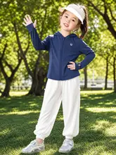 女児用UVカット帽子付き冷感速乾ジャケット【アウトドア用】