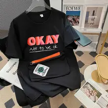 デザインポケット付き 半袖Tシャツ【大きいサイズ・夏用・ゆったりデザイン・体型カバー・カジュアル】