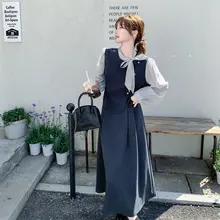 フランス風のセンスを持つカジュアルな半身スカート【春秋用・軽やかで高級感あり】（セットアップ対応）