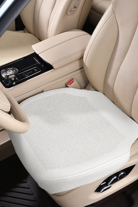 夏用本革製 通気性抜群な薄型車用シートクッション