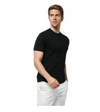 ホワイトカジュアルTシャツ【メンズ・シルクコットン・フィット・都市スタイル】
