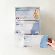 壁掛け式の手袋収納ボックス【三段・丁腈ゴム製・穴あけ不要】