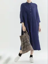 薄手のリネンワンピース【春夏用・レトロなデザイン・エレガント】