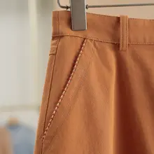 コットン製Aライン大フレアデニムスカート【無地・夏用】