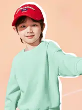 子供用 カジュアルクルーネック スウェットシャツ【秋春用・無地・男女兼用】（セットアップ対応）