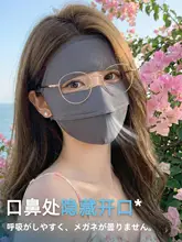UVカット全顔用フェイスマスク【薄手・アイスシルク・夏用・医療美容対応】