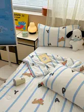 夏掛け布団 エアコンケット ふわふわ ミルクタッチ キャラクター柄 爽やか 一人暮らし 学生寮