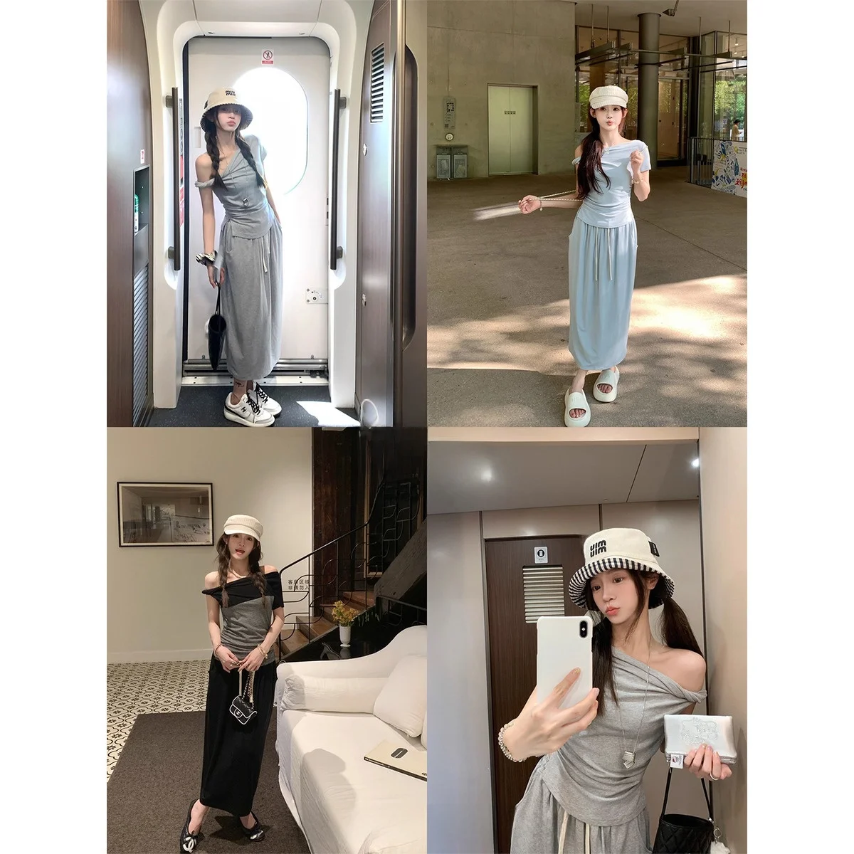 涼感Tシャツとバルーンスカートのカジュアルコーディネート：30代女性の夏の日常スタイルに最適
