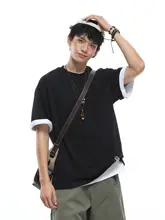 大口袋付き 半袖Tシャツ【コットン100%・フィット・夏用】
