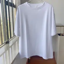 極上の柔らかさのコットン製ホワイトTシャツ【レディース・薄手・ショートスリーブ・カジュアル】