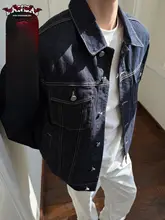 クラシックデザインのアメリカンデニムジャケット【秋用・ウォッシュ加工・メンズ】