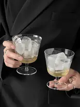 透明ガラス製アイスアメリカーノカップ【極薄デザイン・カクテル用・冷飲み用】