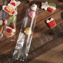 クリスマス用厚手クッキー袋【透明使い捨て・マドレーヌ・お菓子用・パッケージ】