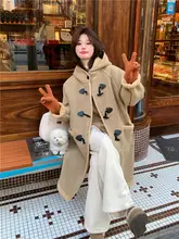 極上の柔らかさ！フード付き ダッフルコート【冬用・レディース・中長丈・プレミアムデザイン】（セットアップ対応）