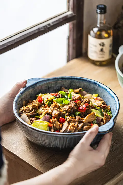 陶器製ダブルハンド大鉢【スープや煮込み料理用・酸菜魚・麻辣使用可】