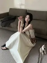 柔らかな白のサマードレス【キャミソール・フレンチスタイル・ウエストシェイプ・Aライン】