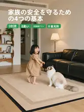 洗えるデザインのリビング用ラグ【アンティーク風・二重構造・極上の柔らかさ】（セットアップ対応）