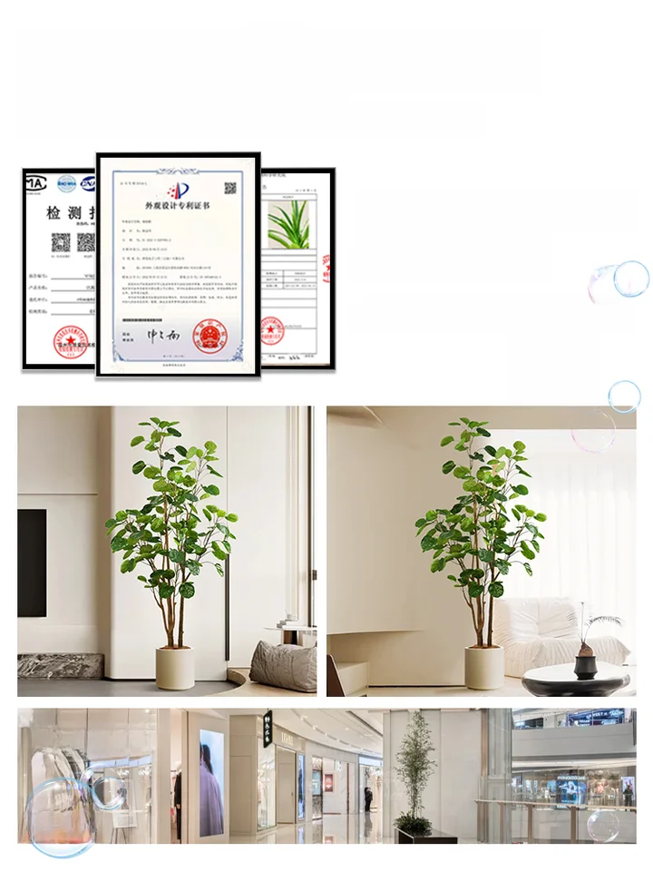 リアルな観葉植物 大型フロアデコレーションツリー リビング装飾 高級ラグジュアリー