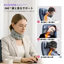ETROL' 携帯型圧力調整可能な膨脹式ネックピロー【旅行・オフィス・快適睡眠】