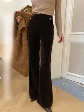 レトロ風サテンベルボトムパンツ【高腰・厚手・シルエット】