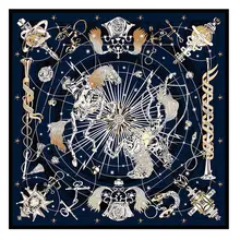 高級シルクスカーフ【１００%桑蚕絲・大判・斜紋・女性用】