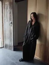 中式デザインの長袖パジャマ【極上の柔らかさ・ゆったりシルエット・外出可能】（セットアップ対応）