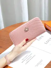 本革製ロングファスナー財布【女性用・イエロー・スマホ収納可】