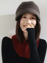 白鹅绒使用のニット帽【秋冬用・暖かく厚手・ベースボールキャップ・防寒デザイン】