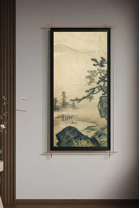 宋代美学を感じる高級ビンテージ金属壁掛けアート【エントランス装飾用】