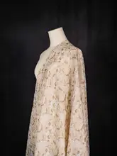 肌に優しい微透けデザインの小花柄天絲コットンリネン生地【ドレープ感・スカート型用】