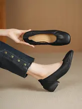 フラットデザインのレディース本革シューズ【快適な通勤用・ソフトソール・低ヒール】