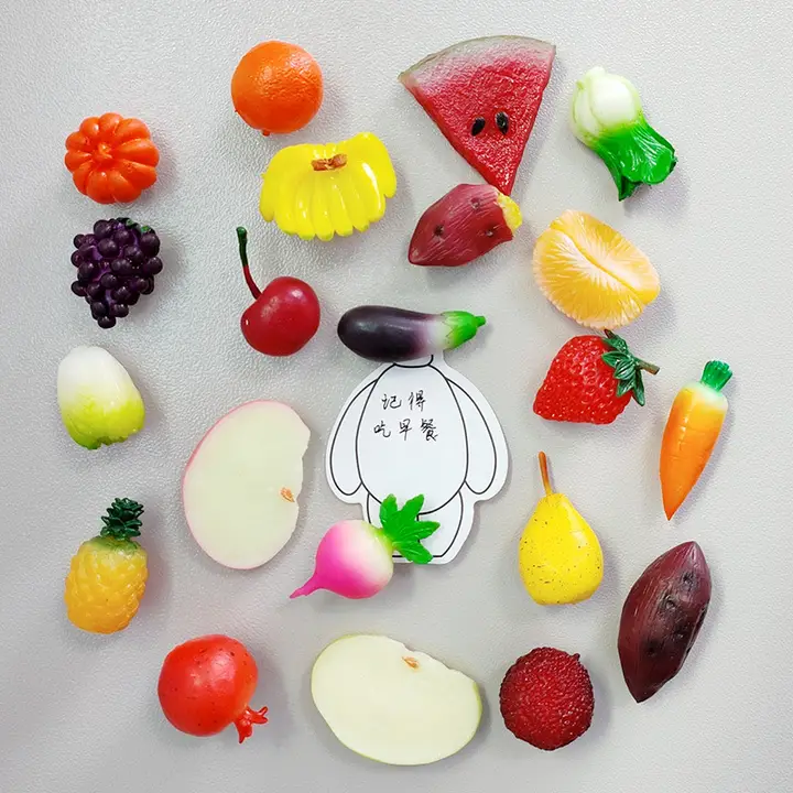 かわいいフルーツ・野菜デザインミニ冷蔵庫マグネットセット【クリエイティブ・小型・ホワイトボード用】