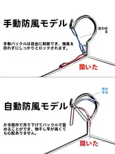 ステンレス製 風防衣架【屋外用・滑り止めクリップ・衣類固定】