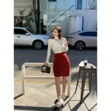 INJUNE ウィンターハイネックニットトップ【細かいラメ糸・ウール・多色・秋冬用】