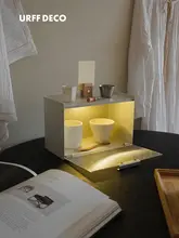 URFF DECO 自動灯光付き玄関収納キャビネット【多機能・マスクボックス・高級感】