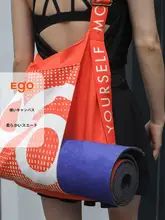 Egomov トートバッグ【厚手キャンバス・ショルダー・ヨガマット収納・ジムバッグ】