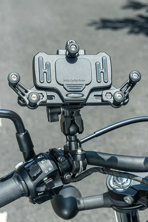 ロックブラザーズ バイク用スマートフォンホルダー【防振・電動バッテリー車・自転車用】