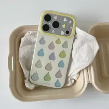 カラフル梨のデザインiPhoneケース【ポリカーボネート製・落下防止・可愛いスタイル】