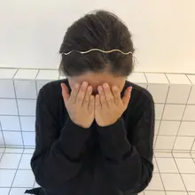 メタリック波型ヘアバンド【シンプル・外出用・カジュアル】