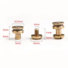 純銅製バレットヘッドスタッズ【DIY工芸・バッグアクセサリー用・強固な固定金具】