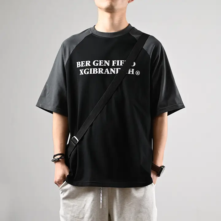 夏用 メンズ 半袖Tシャツ【コットン・カジュアル・ラグランスリーブ・フィット】