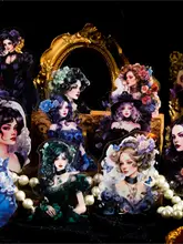 バレット ジャーナル シール ミステリー サイド タイプ レトロ スタイル キャラクター グリーティングカード デコレーションシール