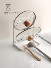 多機能鍋蓋スタンド【角型・キッチン用・調理器具収納】