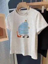 かわいいキャラクター柄のTシャツ【夏用・コットン100%・ゆったりフィット・女性用】