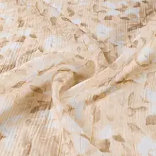 肌に優しい微透けデザインの小花柄天絲コットンリネン生地【ドレープ感・スカート型用】