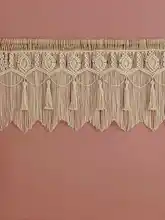 北欧風 手作り編み壁掛け  タペストリー【ボヘミアンスタイル・インテリア用】