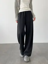 秋冬用 ワイドパンツ【ハイウエスト・厚手のアセテートウール・ストレートシルエット】