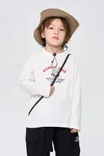 男の子用 春用キャンプ長袖Tシャツ【柔らかさ抜群・着回し可能・薄手】